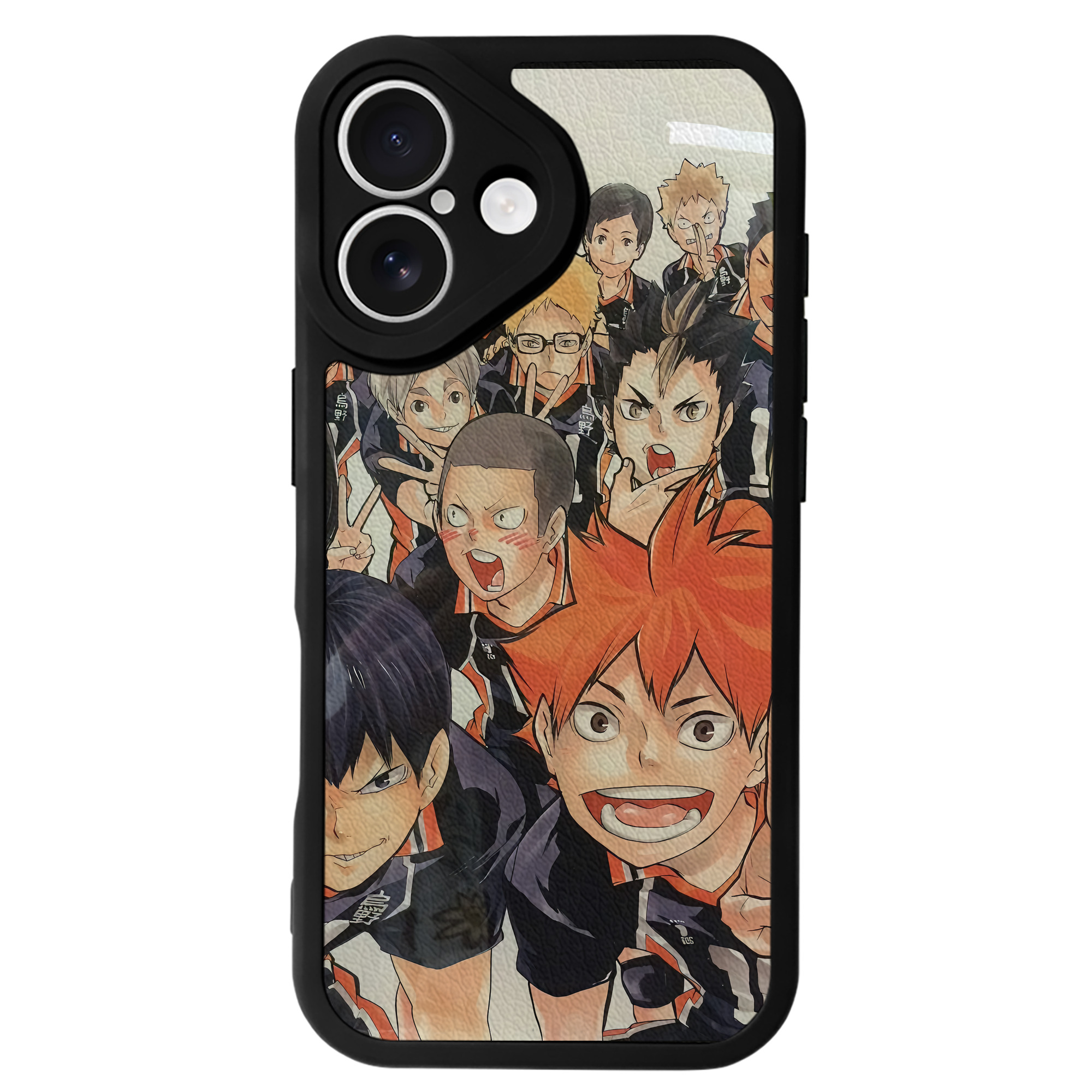 （画像用） ハイキュー!! Haikyu!! 【iPhone 16シリーズ対応】シリコンスマホケース（レザー調） 材質：シリコン